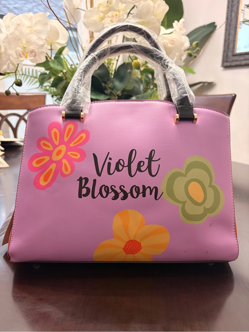 Nicole Lee Pink & Coral Beaded 3D Floral Satchel Handbag + Shoulder Strap- NWT - Picture 11 of 17